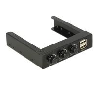 Controller ventola DeLock 62714 3 canali USB 2.0 pannello frontale nero