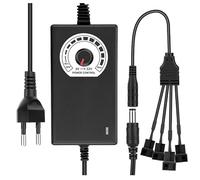 Controller ventola PWM + alimentazione 36W 12V modulo di controllo della velocità della ventola PWM, convertitore 100-240V AC a 3-12V 3A CC, adattatore regolabile con cavo splitter