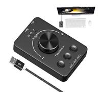 Controller volume PC - Controller volume computer USB, volume USB dall'aspetto nero freddo | Altoparlante per laptop dal design robusto, suono esterno semplificato, controllo del volume per la scuola