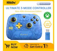 Controller Wireless 8BitDo Ultimate a 3 Modalità per Xbox, Edizione Speciale 40° Anniversario per Xbox One, Apple, PC e Android