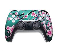Controller wireless Cherry Blossom Custom PS-5 compatibile con console Play-Station 5 di BCB Controllers | Orgogliosamente personalizzato negli Stati Uniti con stampa permanente HYDRO-DIP (non solo