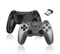 Controller wireless Controller di gioco wireless2.4G,design intelligente a risparmio energetico,combinazione di modalità digitale e analogica,plug and play,controller PC per 2 giocatori,PC (grigio)