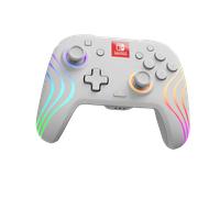 Controller wireless PD Afterglow Wave bianco per Nintendo Switch/OLED