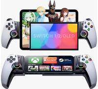 Controller wireless per iPhone/Android/Switch 1/2/OLED/iPad Mini con joystick Hall, controller di gioco mobile a LED per iOS Supporto Xbox Cloud, Steam Link, GeForce Now, Arcade, Call of Duty, Roblox