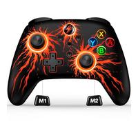 Controller wireless per Nintendo Switch Controller/Switch Lite/OLED, RGB Switch Pro Controller supporta iOS/Android/PC, Switch Gamepad remoto con Macro/Turbo/Motion Control/Vibrazione/Wake Up