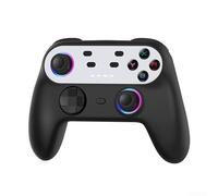 Controller wireless per Nintendo Switch, gamepad programmabile Bt con luce RGB, design ergonomico per controller compatibile con Switch Pro (nero argento)