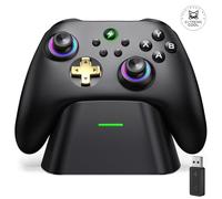 Controller wireless per PC con RGB Licht/Hall Joystick/Turbo/vibrazione, controller di gioco wireless 1000Hz per PC/Switch 2/Switch/Android/IOS