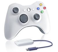 Controller wireless per Xbox 360, 2.4GHZ Gamepad Joystick Controller Remote per Xbox 360 S Console e PC Windows 7,8,10 (bianco)