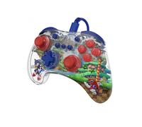 PDP REALMz Controller wireless Nintendo Switch Pro, LED personalizzabile, batteria ricaricabile 40 ore, licenza ufficiale Nintendo e SEGA: Sonic Superstars (Sonic Green Hill Zone)