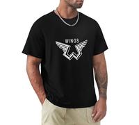 controlli Paul Men's Tee McCartney Wings Logo The Beatle T-Shirt Black L