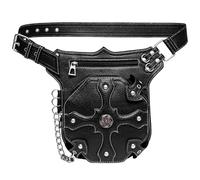 Controllo a cinghia retrò - pacchetto di fiamme retrò Steampunk | Supporto per la cintura retrò con supporto per cellulare | Borsa in vita gotica | Pacchetto del torace della tracolla a tracolla con r