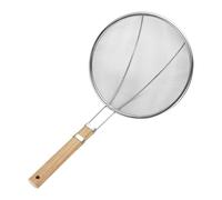 Controllo a maglia fine - Cucchiaio filtro olio | Scubetto a maglia fine in acciaio inossidabile con manico in legno | Strumento da cucina gigantesco e durevole per la scrematura del grasso