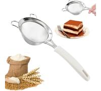 Controllo a maglia fine - setaccio a doppio strato in acciaio inossidabile a 30 maglie | Utensile da cucina durevole per setacciare la farina, filtrare i succhi, svuotamento della pasta, grani di