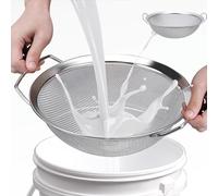 Controllo a maglia fine - setaccio rotondo in acciaio inossidabile, imbuto a benna di emulsione | Strumento di filtraggio della vernice, rete di estrazione del miele, separatore di miscelazione della