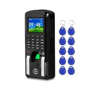 Controllo Accessi Impronte Digitali RFID TCP/IP Sistema Biometrico Di Presenza Presenze Macchina Registratore Check-in Dipendenti USB Da 2,4 Pollici(Size:Black)