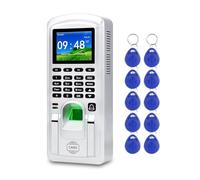 Controllo Accessi Impronte Digitali RFID TCP/IP Sistema Biometrico Di Presenza Presenze Macchina Registratore Check-in Dipendenti USB Da 2,4 Pollici(Size:Silber)