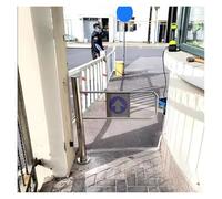 Controllo accessi unidirezionale automatico in acciaio inox - Soluzione di ingresso/uscita 100 x 100 cm per negozio, cortile, magazzino - Sistema di sicurezza di facile accesso