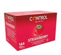 Controllo adapta preservativi alla fragola 144 unità