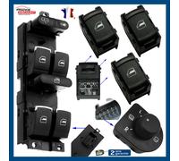 Controllo Anteriore Cromo + 3 Pulsante Leva Vetro + Rotellina Rabat Jetta Passat
