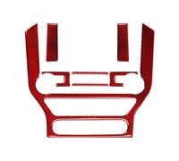 Controllo Centrale Auto Decorare Per Ford Per Mustang GT 2015-2021 Interni Per Auto Navigazione Cornice Multimediale Decorazione Console Adesivo Decalcomania(A set(Red))