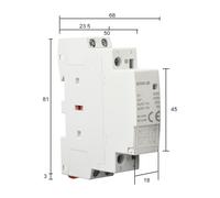 Controllo Circuito Domestico 2NO DC12V Contattore Modulare 25A Din Rail Mount
