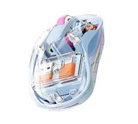 Controllo computer wireless con luci, Controllo computer wireless trasparente | computerizzato a tre modalità con luce RGB | computerizzato silenzioso per lavorare, apprendere e gi