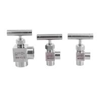 Controllo del flusso in acciaio inossidabile 304 con maniglia monoforma 1/8" 1/4" 3/8" 1/2" BSP femmina maschio gomito valvola a spillo a 90 gradi gru(3/8",MALE TO MALE_NPT)