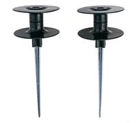 Controllo del tubo flessibile senza sforzo con guida a rullo liscia e picchetto in metallo zincato resistente per il tuo giardino (2 pezzi)