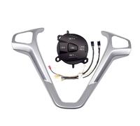 PSRRGZTM Controllo del Volante Compatibile con Ford per Fiesta MK7 per Ecosport 2013 Pannello Telaio Auto Copertura Volante Decorativo + Pulsanti Cruise Control