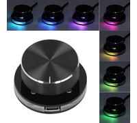 Controllo del Volume USB, Manopola del Controller Audio Multimediale, con Luce RGB, Manopola di Controllo del Volume PC, con una Funzione Muta Chiave, Controllore di Regolazione