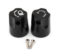 Controllo della lampada del faro verso l'alto switch Knob Regolazione Compatibile con modelli GL1500 da 1988 a 2000 in alluminio(Black)