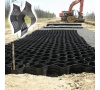 Controllo dell'erosione per muri di sostegno e recinti per cavalli, 3 x 7,9 m per il controllo del fango a nido d'ape e stabilizzatore per ghiaia, capacità di carico 3800 kg, griglie permeabili al