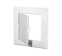 Controllo di plastica, White ABS Plastic Hinged Access Hatch Multiple Sizes(150x200mm)