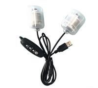 Controllo di velocità a 3 livelli DC5V a doppio motore vibrante USB trasparente per allevamento di rane dispositivo di massaggio