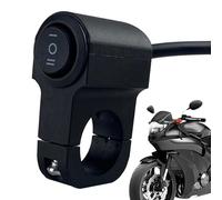 Controllo Interruttore On/off Impermeabile | Comando Pulsante Interruttore Sul Manubrio | Per Moto, Scooter, E-bike E Veicoli Elettrici, Fari Universale, 12V, Nero