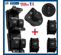 Controllo Leva Vetro Anteriore Sinistro 3 Bottoni Rotellina Comandi Faro Golf IV