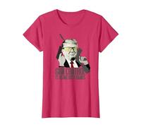 Controllo Pistola Utilizza entrambe Le Mani Donald Trump Funny Gun Maglietta, Donna, Rosso mélange, 3XL