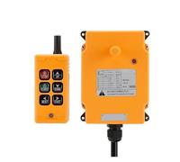 Controllo radio for gru a 6 canali, telecomando industriale, 1 trasmettitore + 1 ricevitore 12-24 V,Segnale Super Stabile(1Tx1R,AC)