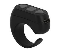 Controllo Remoto Bluetooth Page Turner, TikTok per Kindle App Remote Scrolling Ring Clicker, Bluetooth Video Shooting Ring Controller, per IOS, per Telefoni Android (Nero)