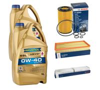 Controllo Set 10 L RAVENOL SSL 0W-40 per Mercedes S-Klasse W220 C215 CL 500