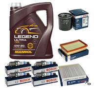Controllo Set 5 L MANNOL 0W-20 con Candele per Toyota Yaris 1.5 Hybrid