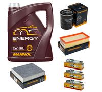 Controllo Set 5L MANNOL 5W-30 NGK Candele Per Mitsubishi Colt VI 1.3 1.1