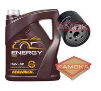 Controllo Set 5L MANNOL Energy 5W-30 per Opel Omega B 2.2 16V 2.0 2.5 V6 3.0
