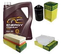 Controllo Set 5L MANNOL Energy Premium 5W-30 per Audi A3 1.8 TFSI 2.0 Q3 VW