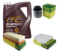 Controllo Set 5L MANNOL Energy Premium 5W-30 per VW Touran 1.4 TSI Tiguan