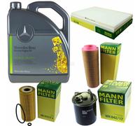 Controllo Set 5L Olio Per Mercedes 229.51 5W30 + MANN Filtro 11104073