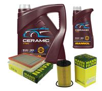 Controllo Set 6 L MANNOL Ceramic 5W-30 per Opel Zafira B 1.6 CNG Turbo Astra H