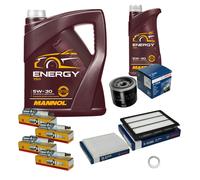 Controllo Set 6L MANNOL 5W-30 NGK Candele Per Hyundai Tucson 1.6 T-GDi