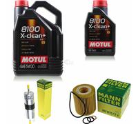 Controllo Set 6L Motul X-clean+ 5W-30 per BMW E87 116i 118i 120i E81 E90 318i