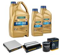 Controllo Set 7 L 5W-30 DENCKERMANN RAVENOL per Mazda 6 Station Wagon 2.0 Di